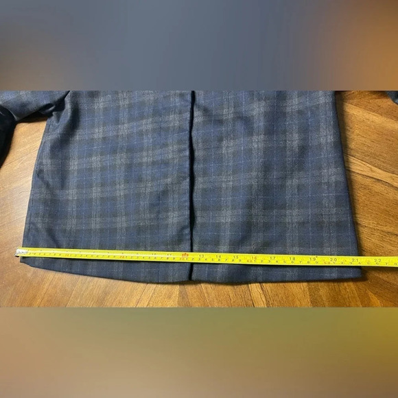 Zara Basic  tartan plaid bell sleeve cape jacket preppy chic career size Small - Picture 5 of 12